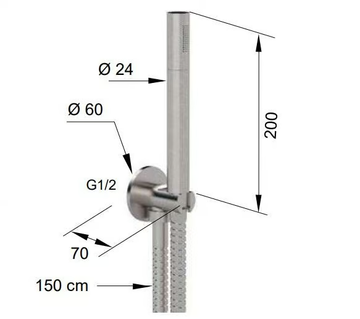 X STYLE INOX - Wall-mounted stainless steel handshower by Remer Rubinetterie - view 3